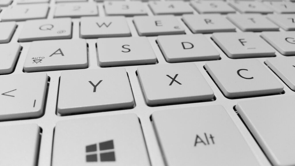 white keyboard
